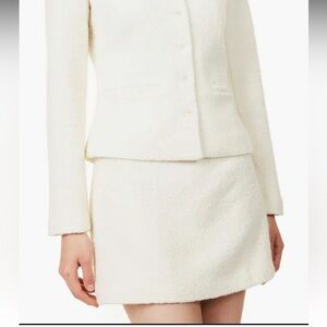 Reformation Wool Blend Textured Skirt